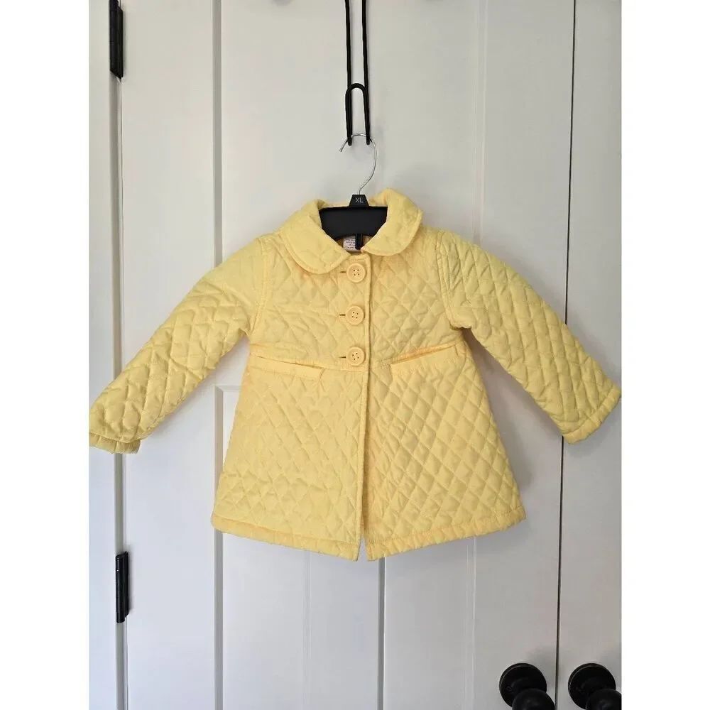 Gymboree Puffer Coat Bright Yellow Sz 3